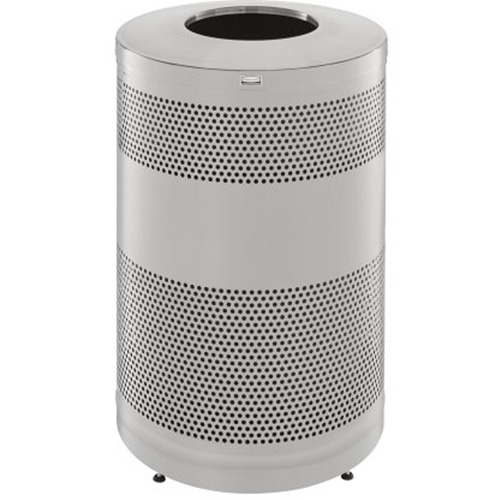 Poubelle d&eacute;corative &agrave; dessus ouvert classique, Acier inoxydable, Capacit&eacute; 51 gal. US Haskins Industrial Inc.