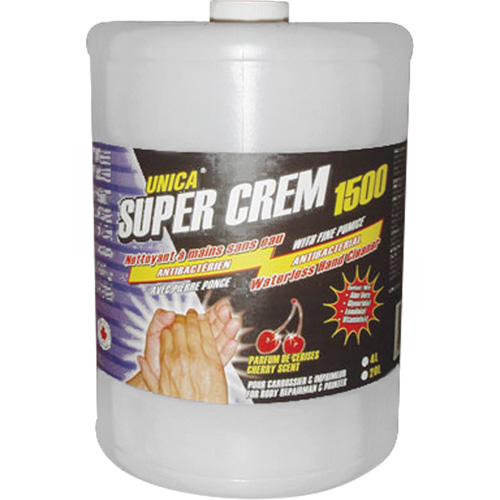 Nettoyant sans eau pour les mains Super 1500, Pierre ponce, 4 L, Cruche, Cerise Haskins Industrial Inc.