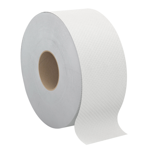 Pro Select Toilet Paper, Jumbo Roll, 2 Ply, 500' Length, White Haskins Industrial Inc.