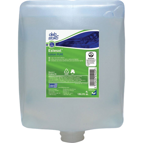 Savon pour les mains, les cheveux et le corps Estesol PURE, Cr&egrave;me, 4 L, Recharge, Fraîcheur Haskins Industrial Inc.