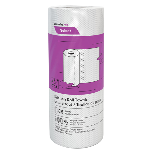 Pro Select Kitchen Towel Roll, 2 Ply, 85 Sheets/Roll, 8" W, 11" L Haskins Industrial Inc.