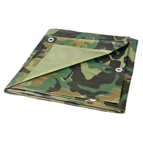 Tarp, Heavy-Duty, Camouflage, 6' x 8' x 6 mils Haskins Industrial Inc.