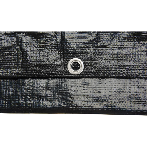 Tarp, Light Industrial Duty, Black, 6' x 8' x 8 mils Haskins Industrial Inc.