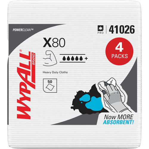 X80 Wipers, Heavy-Duty, 12-1/2" L x 12" W Haskins Industrial Inc.