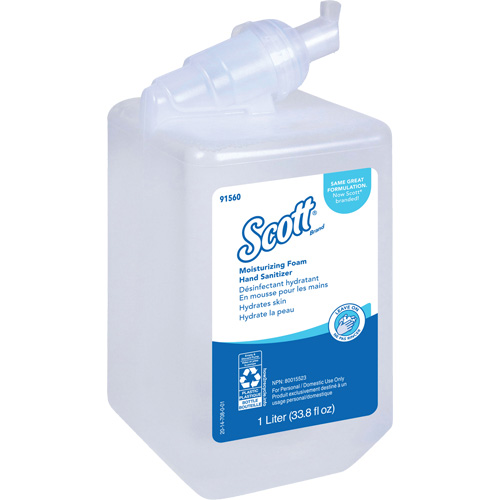 D&eacute;sinfectant moussant et hydratant pour les mains Pro de Scott, 1000 ml, Cartouche de recharge, 62% alcool Haskins Industrial Inc.