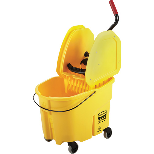 WaveBrake&reg; Mop Bucket & Wringer Combo Pack, Down Press, 8.75 US Gal.(35 Quart), Yellow Haskins Industrial Inc.