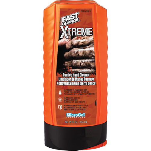 Nettoyant professionnel pour les mains Xtreme, Pierre ponce, 443 ml, Bouteille, Orange Haskins Industrial Inc.