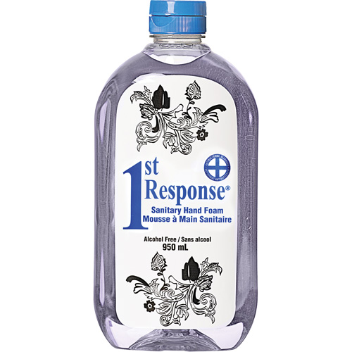 Mousse nettoyante pour les mains 1st Response, Liquide, 950 ml, Bouteille, Sans parfum Haskins Industrial Inc.