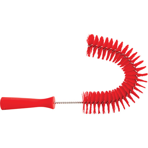 Brosse recourb&eacute;e, Soies Moyen/Ferme, Longueur de 15-1/2", Rouge Haskins Industrial Inc.