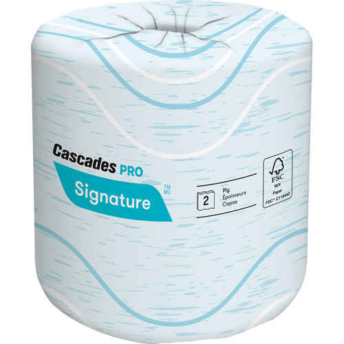 Pro Signature Toilet Paper, 2 Ply, 400 Sheets/Roll, 133' Length, White Haskins Industrial Inc.