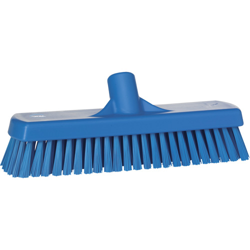 Brosse &agrave; r&eacute;curer pour planchers et murs, Crins Ferme, 12", Polyester, Bleu Haskins Industrial Inc.