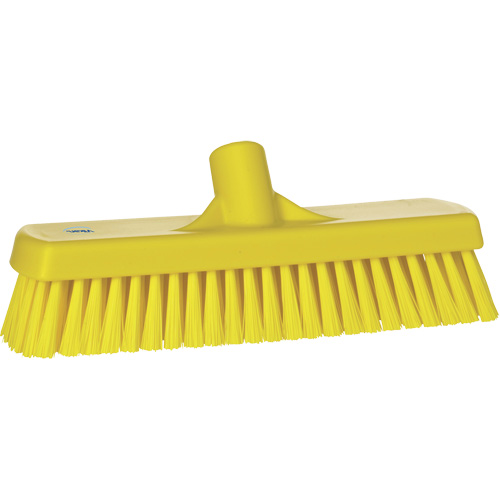 Brosse &agrave; r&eacute;curer pour planchers et murs, Crins Ferme, 12", Polyester, Jaune Haskins Industrial Inc.