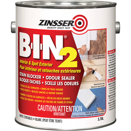 B-I-N&reg; 2 Primer, White, Very Flat, 3.78 L, Gallon Haskins Industrial Inc.