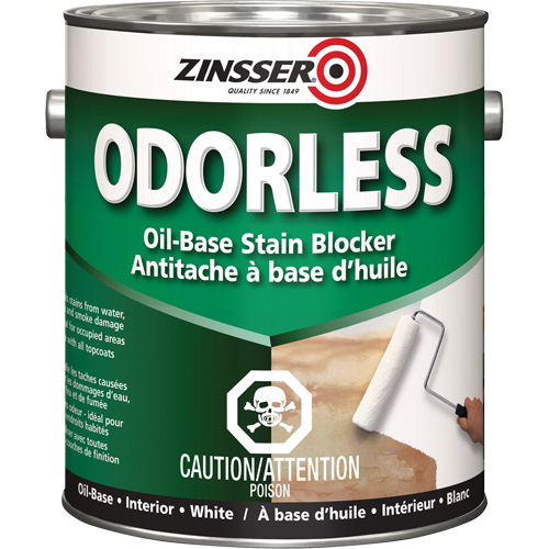 Appr&ecirc;t inodore &agrave; base d'huile qui bloque les taches, Blanc, Tr&egrave;s mat, 3,78 L, Gallon Haskins Industrial Inc.