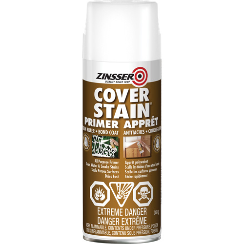 Scellant d'appr&ecirc;t &agrave; base d'huile Cover Stain, Canette a&eacute;rosol, Blanc Haskins Industrial Inc.