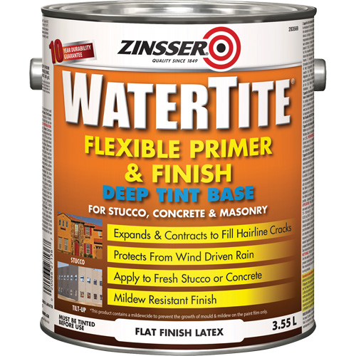 Couche primaire et de finition flexible et r&eacute;sistante aux intemp&eacute;ries Watertite, 3,55 L, Gallon, Base &agrave; ton fonc&eacute; Haskins Industrial Inc.