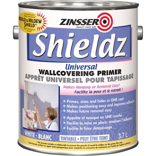Shieldz&reg; Universal Wall Covering Primer, 3.7 L, Gallon, Tintable White Haskins Industrial Inc.