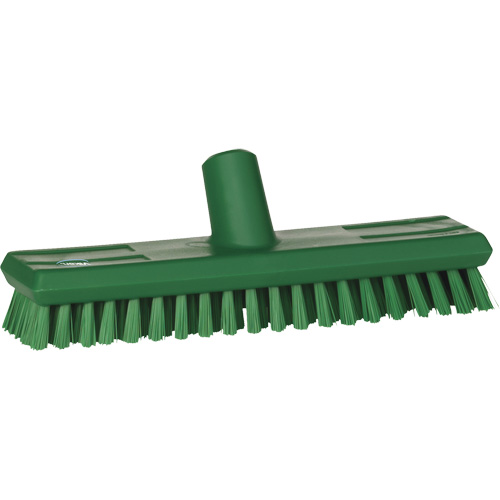 Brosse lave-pont aliment&eacute;e en eau, Crins Extra-ferme, 10-3/4", Polyester, Vert Haskins Industrial Inc.