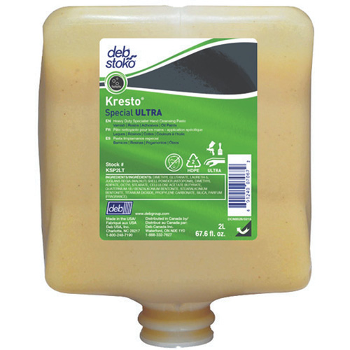 Recharge de nettoyant pour les mains Kresto Special Ultra, P&acirc;te, 2 L, Cartouche en plastique, Fraîcheur Haskins Industrial Inc.