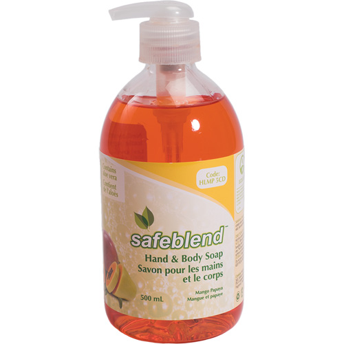 Hand & Body Soap, 500 ml, Mango & Papaya, Bottle Haskins Industrial Inc.