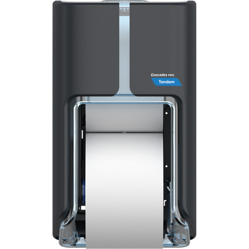 Distributeur haute capacit&eacute; de papier hygi&eacute;nique Pro Tandem &agrave; deux rouleaux, un par-dessus l'autre, Multiple Capacit&eacute; du rouleau Haskins Industrial Inc.