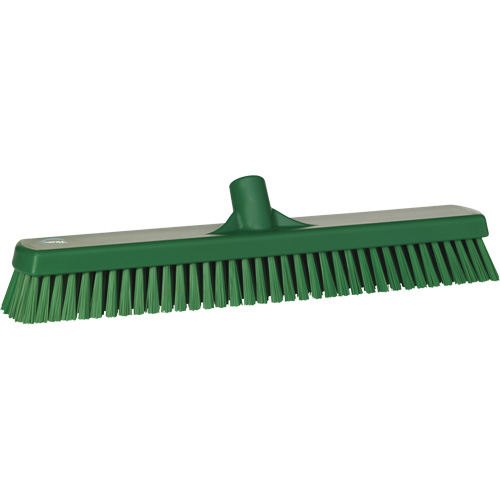 Brosse &agrave; r&eacute;curer pour planchers et murs, Crins Ferme, 19", Polyester, Vert Haskins Industrial Inc.