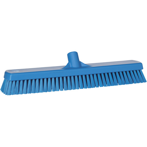 Brosse &agrave; r&eacute;curer pour planchers et murs, Crins Ferme, 19", Polyester, Bleu Haskins Industrial Inc.