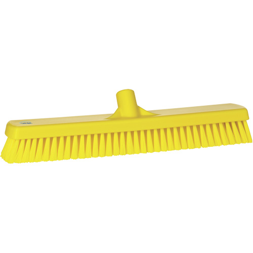 Brosse &agrave; r&eacute;curer pour planchers et murs, Crins Ferme, 19", Polyester, Jaune Haskins Industrial Inc.