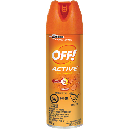 OFF! Active&reg; Insect Repellent, 15% DEET, Aerosol, 170 g Haskins Industrial Inc.