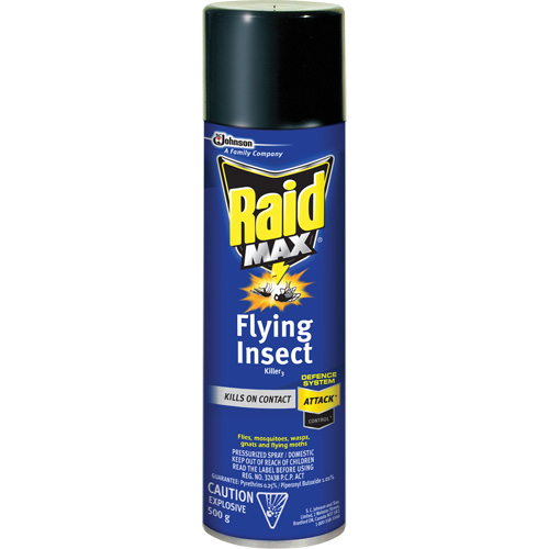 Raid&reg; Max&reg; Flying Insect Killer, 500 g, Aerosol Can, Solvent Base Haskins Industrial Inc.