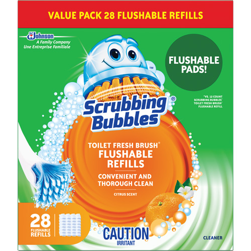 Recharge de tampons pour la brosse pour cuvettes Scrubbing Bubbles Fresh Brush, Recharge Haskins Industrial Inc.