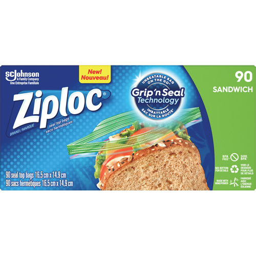 Sacs &agrave; sandwichs Ziploc Haskins Industrial Inc.