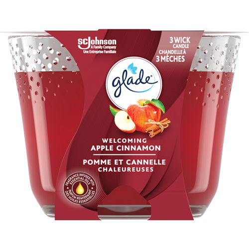 Chandelle &agrave; trois m&egrave;ches Glade, Pomme cannelle Haskins Industrial Inc.