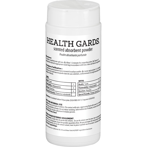 Poudre absorbante parfum&eacute;e Health Gards, 16 oz, Canette Haskins Industrial Inc.