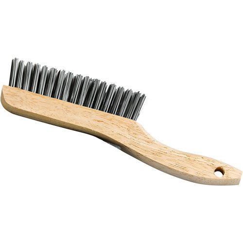 Shoe Handle Scratch Brush, Steel, 4 x 16 Wire Rows, 9-3/4" Long Haskins Industrial Inc.