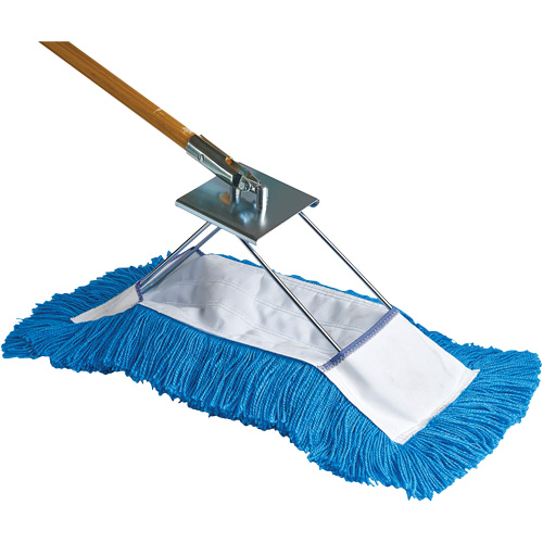 Dust Mop with Frame & Handle, Slip On Style, Yarn, 36" L x 5" W Haskins Industrial Inc.