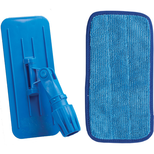 Vadrouille & cadre pour le nettoyage mural, Microfibre, 11" lo x 10" la Haskins Industrial Inc.