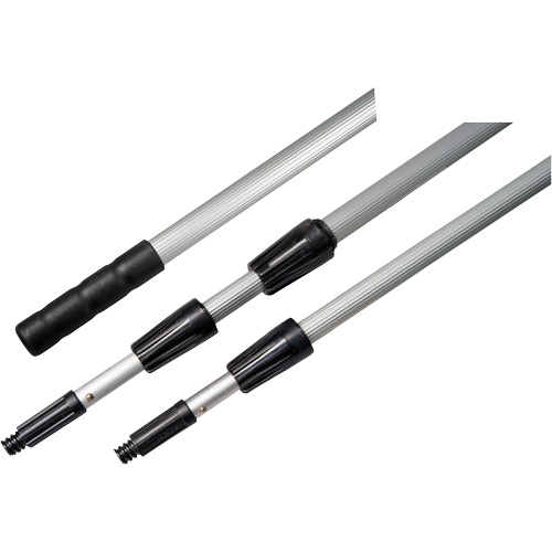3-Piece Extension Handle, Aluminum, Telescopic, Threaded Taper Tip, 1" Diameter, 360" Length Haskins Industrial Inc.