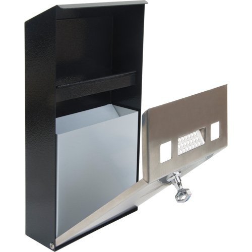 Smoking Receptacle, Wall-Mount, Stainless Steel, 1 Litre Capacity, 11-4/5" Height Haskins Industrial Inc.