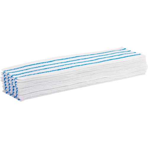 Disposable Mop Pad, Hook and Loop Style, Microfibre, 18" L x 4" W Haskins Industrial Inc.