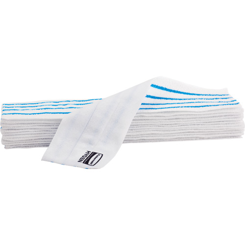 Disposable Mop Pad, Hook and Loop Style, Microfibre, 18" L x 4" W Haskins Industrial Inc.
