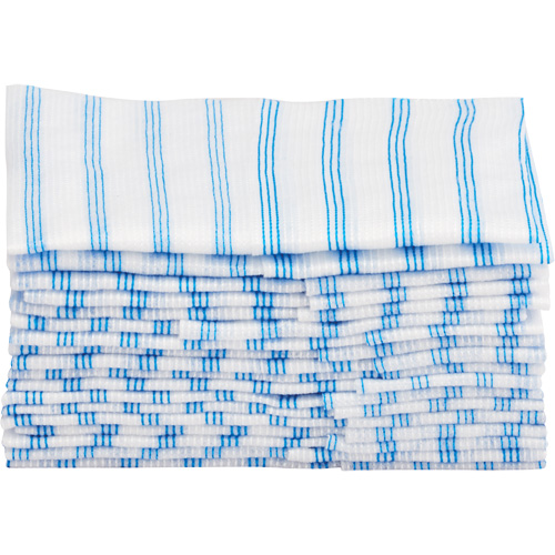 Disposable Single-Use Cloths, Microfibre, Blue/White Haskins Industrial Inc.