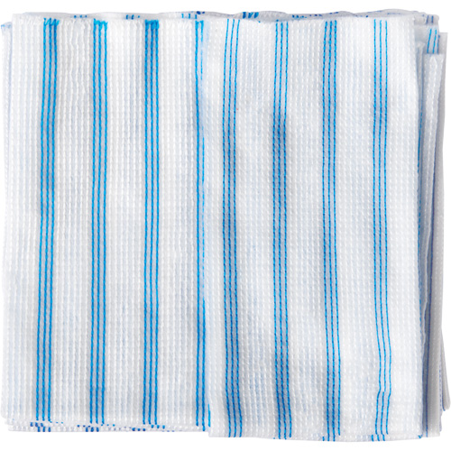 Disposable Single-Use Cloths, Microfibre, Blue/White Haskins Industrial Inc.