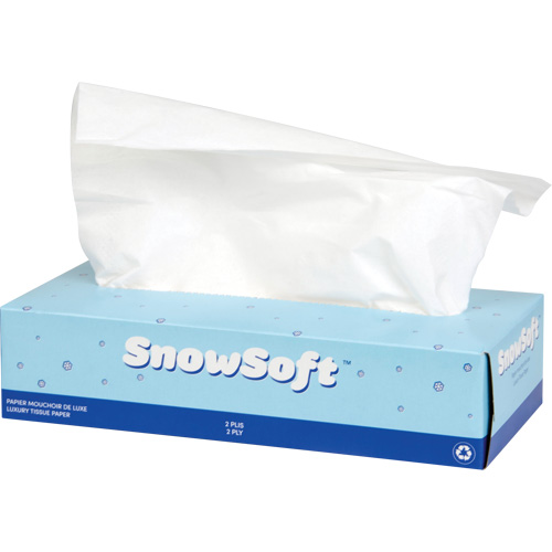 Snow Soft Premium Facial Tissue, 2 Ply, 7.4" L x 8.4" W, 100 Sheets/Box Haskins Industrial Inc.