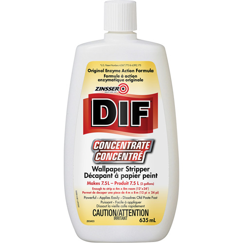 D&eacute;capant &agrave; papier peint en liquide concentr&eacute; Zinsser DIF, 635 ml, Bouteille Haskins Industrial Inc.