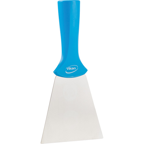 Handle-Mounted Stainless Steel Scraper, Blue, 4" W x 8" L Haskins Industrial Inc.