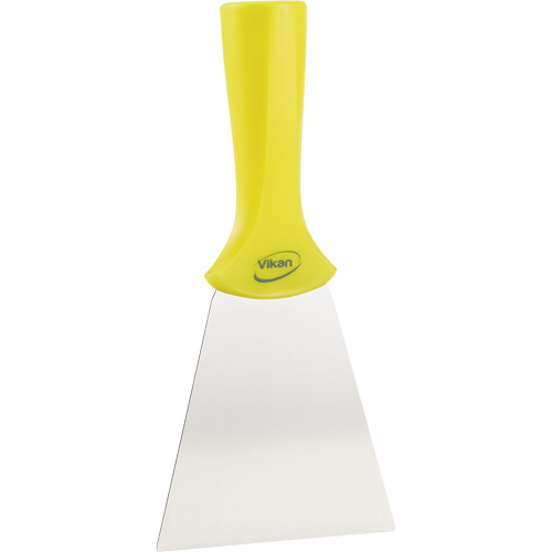 Handle-Mounted Stainless Steel Scraper, Yellow, 4" W x 8" L Haskins Industrial Inc.