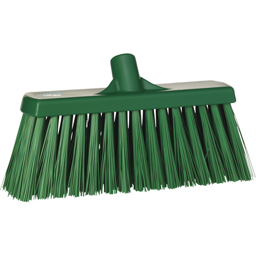 Balai-brosse robuste, Crins Ferme, 13", Polyester, Vert Haskins Industrial Inc.