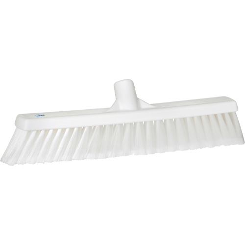 Fine Particle Push Broom, Fine/Split Bristles, 16-1/4", Polypropylene, White Haskins Industrial Inc.