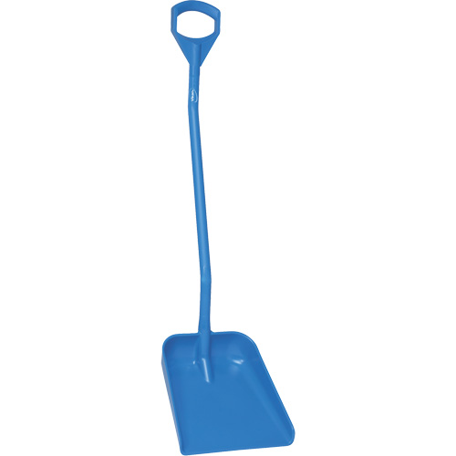 Ergonomic Large Blade Shovel, 51" Length, Plastic, Blue Haskins Industrial Inc.